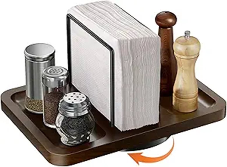 rotating metal towel napkin