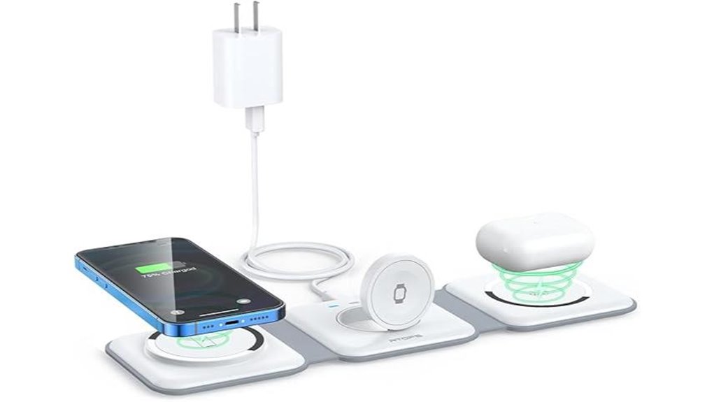 Foldable Multi-Device Charging Stations: Power Anywhere 13 rtops 3 in 1 magnetic gan charger