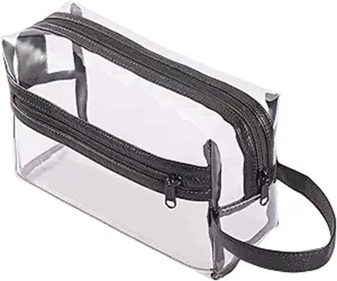 Best Clear Toiletry Bags That Don’t Crack (Thick Vinyl) 2 rugged transparent makeup organizer