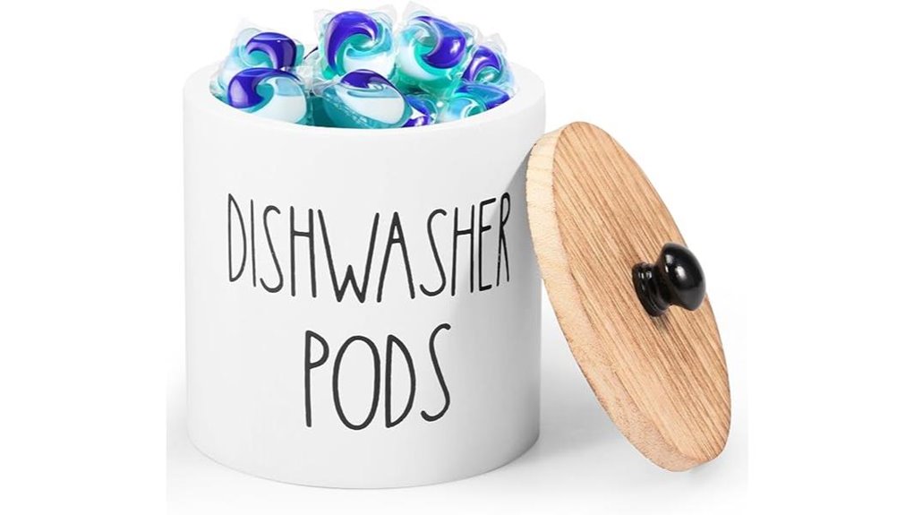 Best Dishwasher Pod Containers That Keep Your Sink Spotless 4 rustic white dishwasher holder