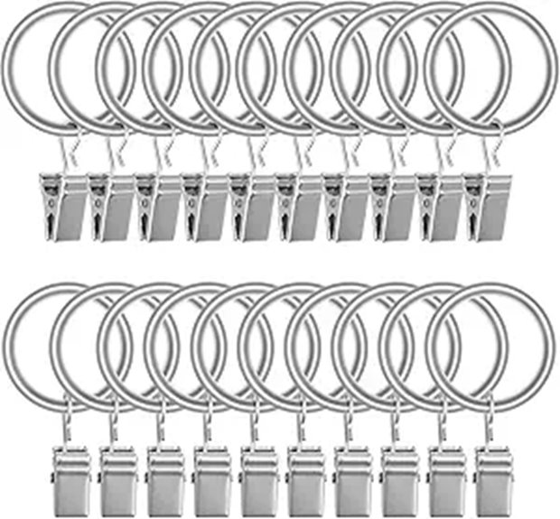 Best Curtain Clips for Hotel Rooms That Block Light Gaps 10 rustproof stainless steel rings