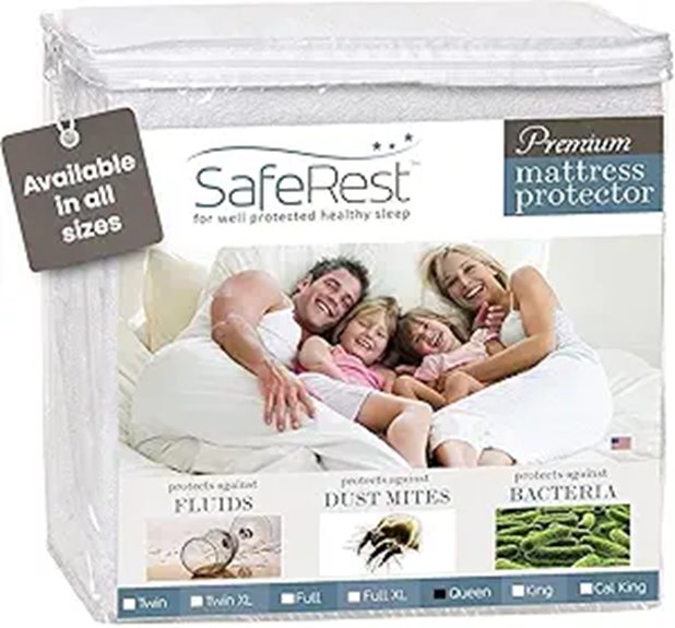 Best Mattress Protector (Waterproof) That Keeps Sheets Dry 3 saferest waterproof queen protector