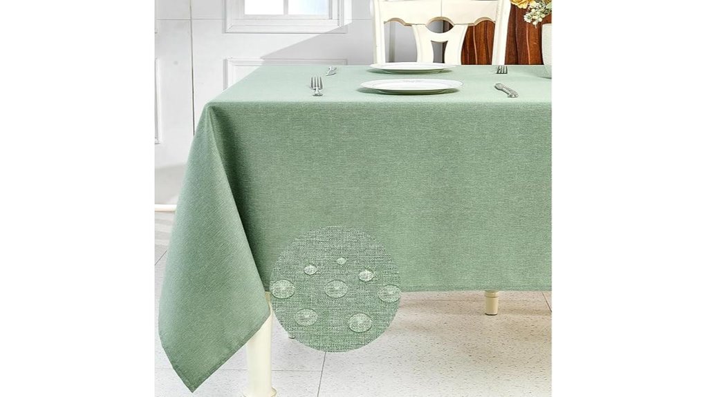 sage green waterproof tablecloth