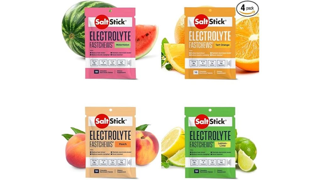 Best Electrolyte Packs for Hot Destinations: Travel Stick Packs 6 saltstick fastchews electrolyte tablets