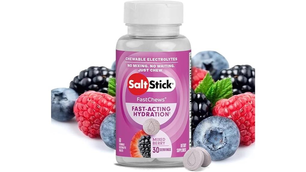 Best Electrolyte Packs for Hot Destinations: Travel Stick Packs 9 saltstick fastchews mixed berry