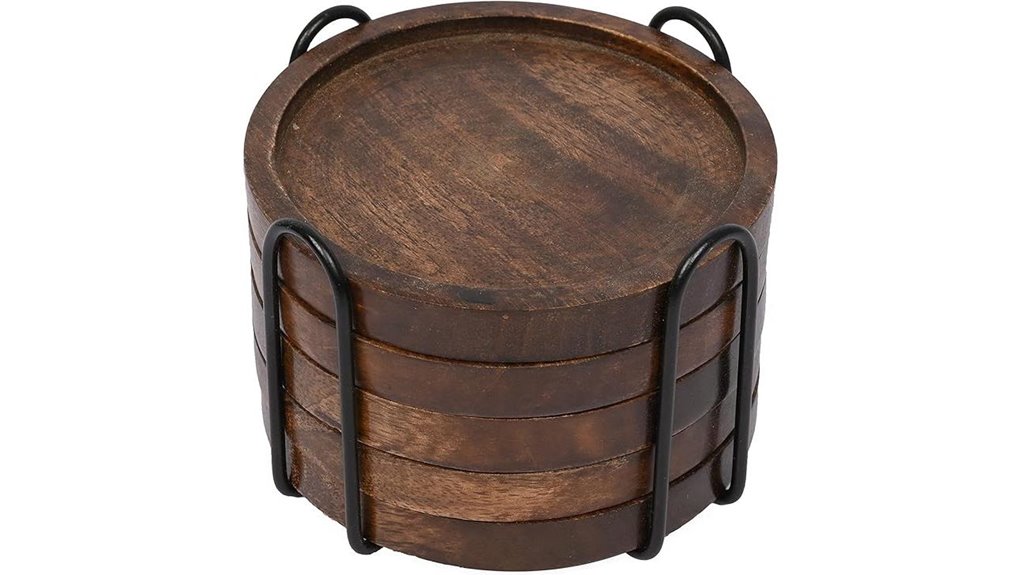 samhita mango wood coasters