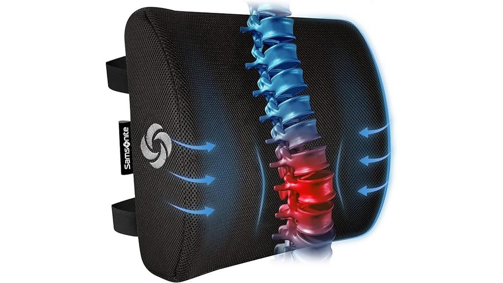 samsonite memory foam lumbar