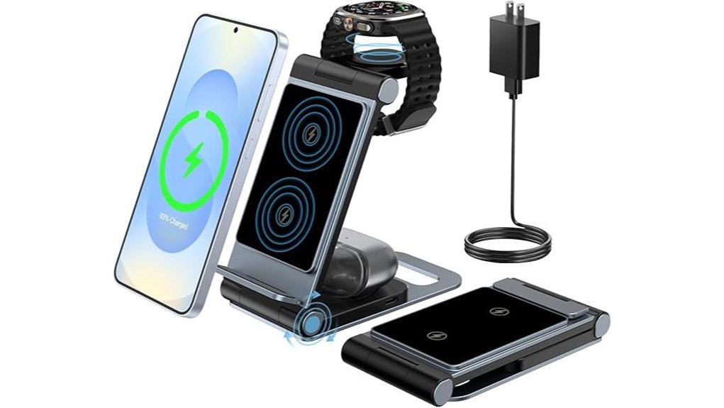 Best 3-in-1 travel wireless charger (phone/watch/earbuds) 14 samsung 3 in 1 foldable charger