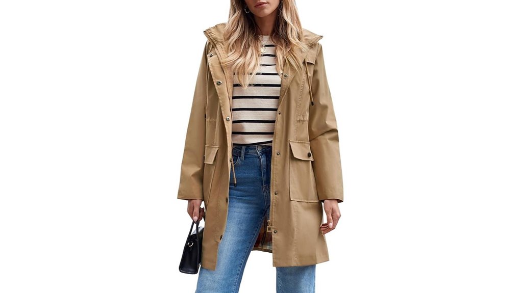 Best Packable Trench Coats That Keep You Dry in Rainy Cities 9 saphirose hooded waterproof jacket