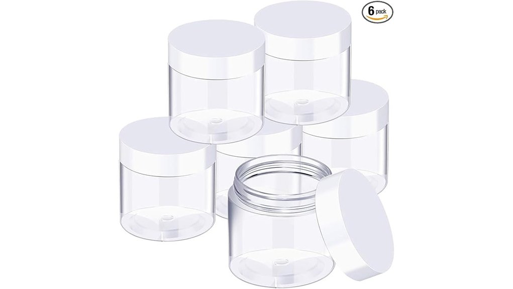 Travel Jars for Creams: Wide Mouth, Tight Seal Essentials 4 satinior 6 pack 3oz white