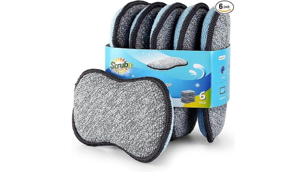 Top Compact Dish Sponges for Fast-Drying Travel Kitchens 6 scrub it kitchen microfiber sponges