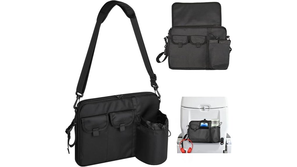 seatback organizer adjustable strap