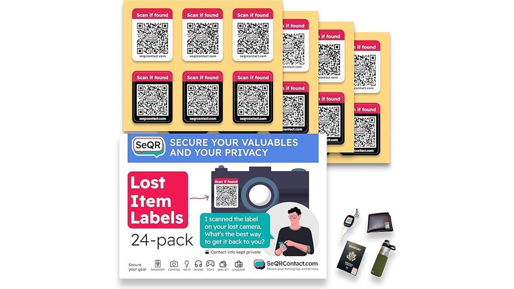 The Best Luggage Tags with QR Contact Cards for Privacy 4 secure qr lost item labels