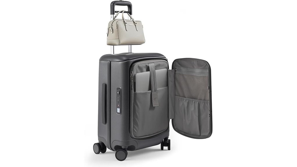 secure usb enabled rolling suitcase