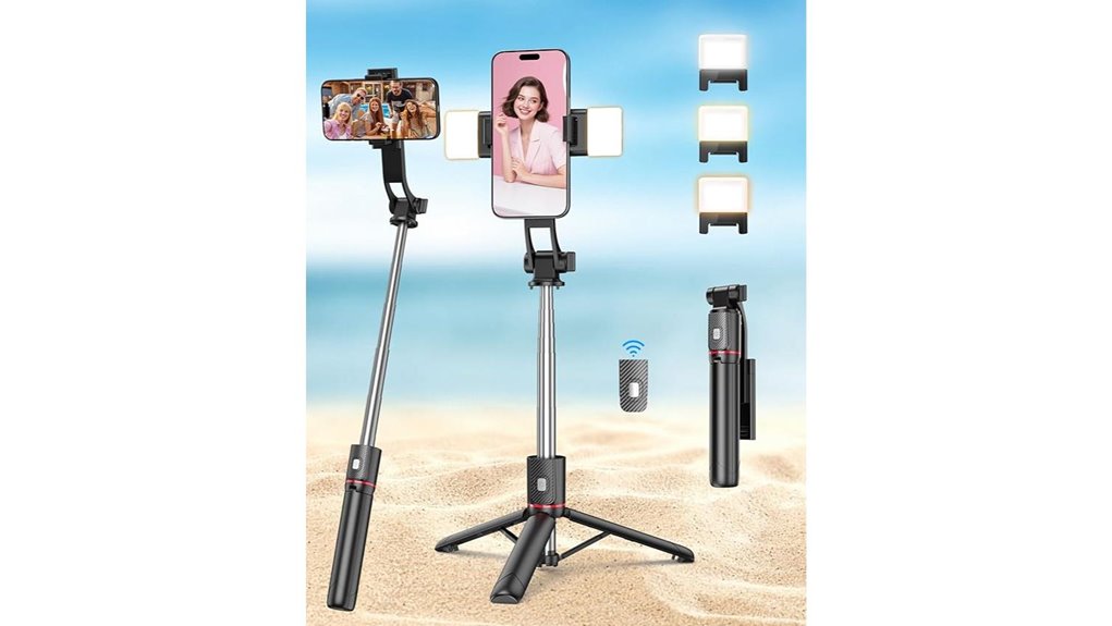 Best Compact Phone Tripods for Stable, Lightweight City Nights 8 selfie remote light tripod