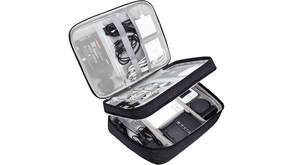 Top Cable Organizers for Travel: Elastic vs Zip Cases 15 sellyfelly double layer waterproof bag