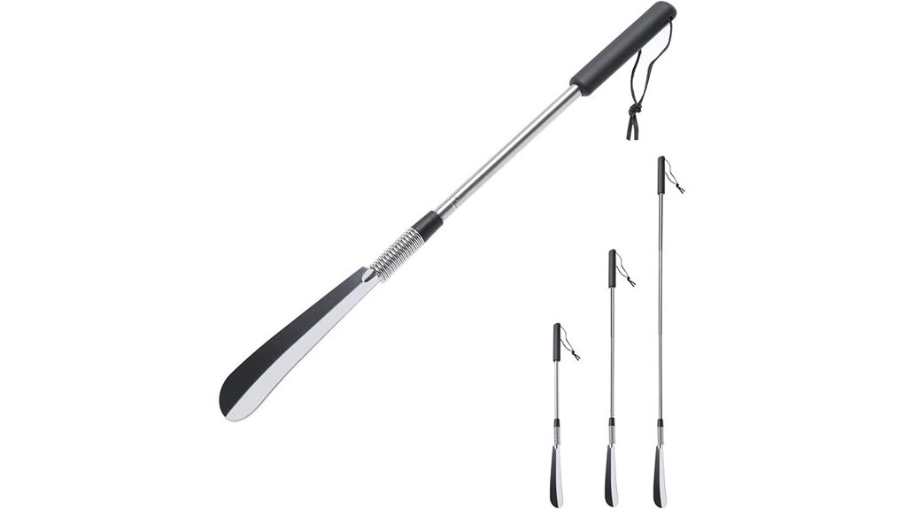 Collapsible, Sturdy Travel Shoe Horns for Comfortable Steps 15 senior metal telescopic shoehorn
