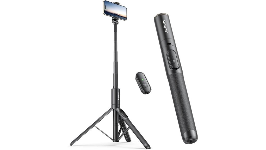 Selfie Sticks That Double as Tripods With Sturdy Hinges 15 sensyne 60 selfie tripod
