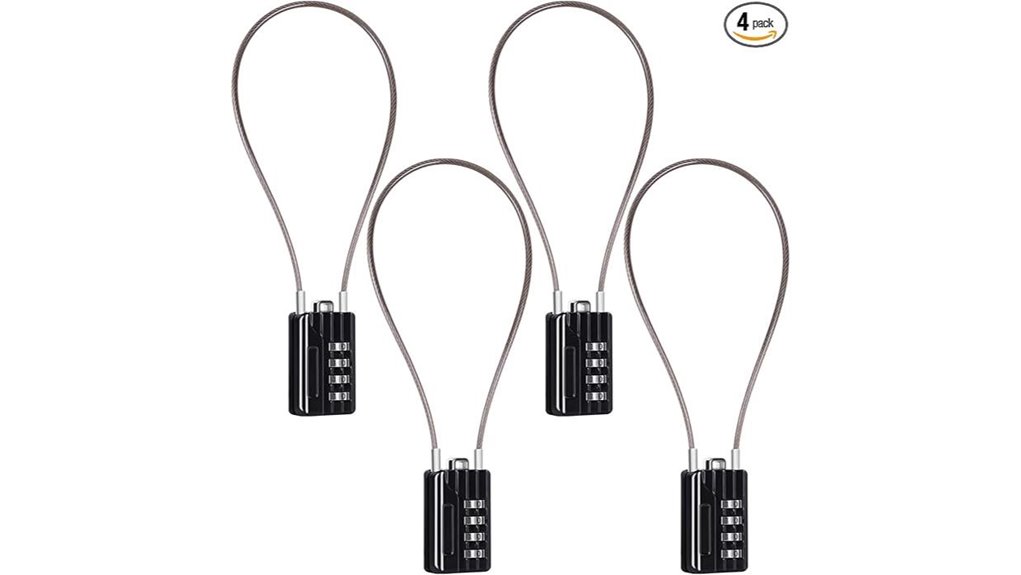 Travel‑Safe Locks (Long Shackle) Hostel Lockers Keep Bag Safe 7 sepox 4 unit resettable padlock