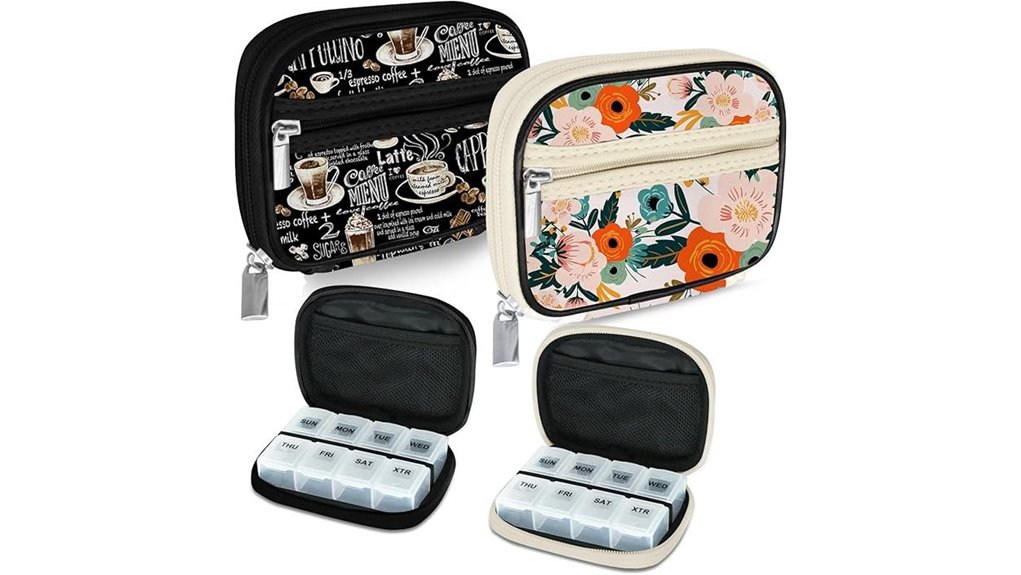 Top Vitamin and Supplement Travel Cases for Weekly, Slim Use 11 serfeymi 7 day pill organizer