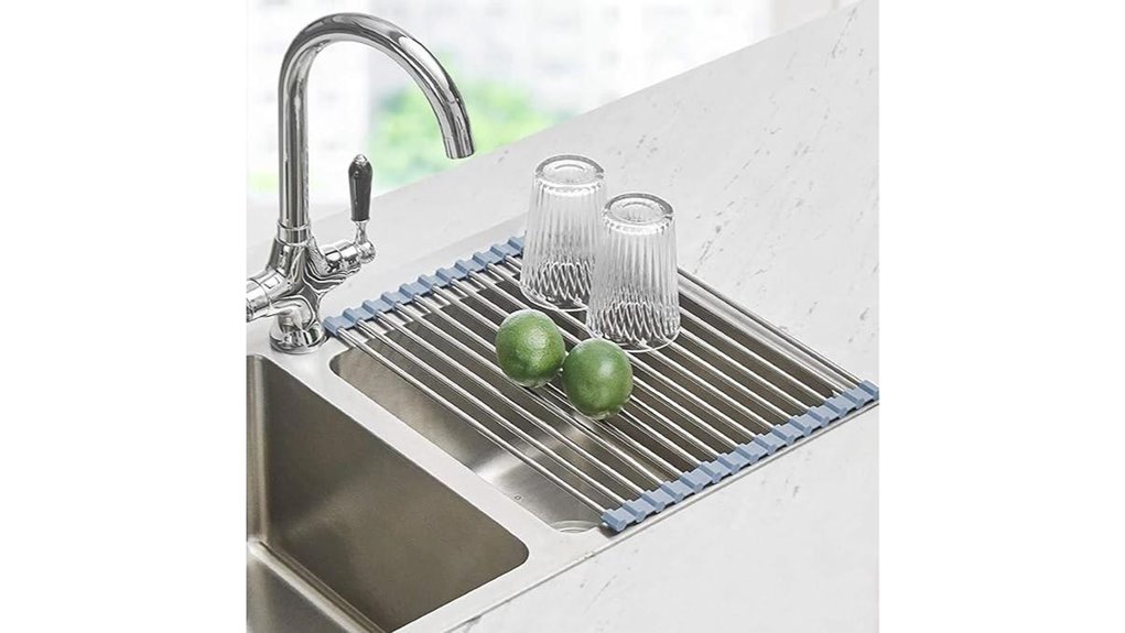 Over-sink drying rack (roll-up) the Ultimate Counter Saver 7 seropy roll up drying rack