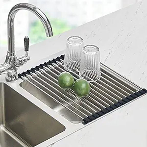 Over-sink drying rack (roll-up) the Ultimate Counter Saver 8 seropy roll up sink rack