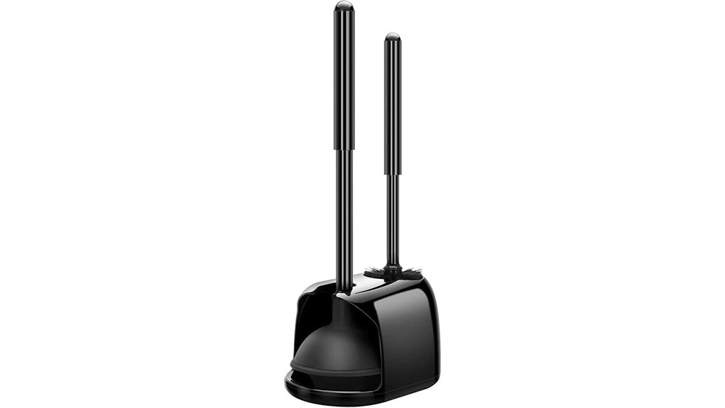 Top Plunger + Toilet Brush Set for a Flawless Flush 1 setsail black toilet kit