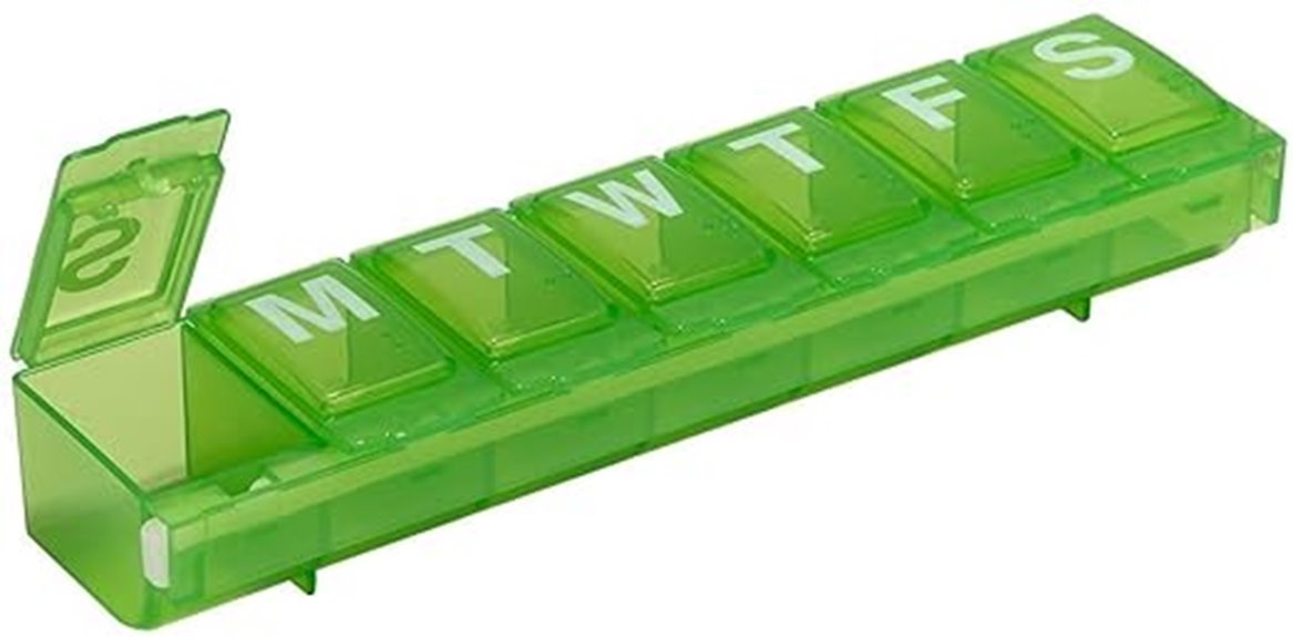 Best Travel Pill Cases With Child-Resistant Latches (Safe Lids) 5 seven day locking pill organizer