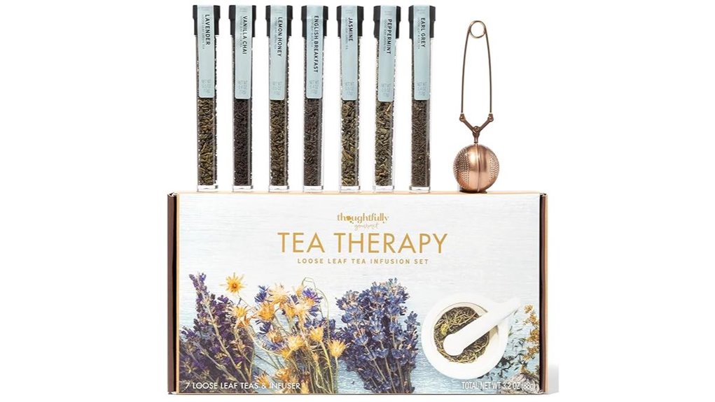 Tea Infuser Set Every Tea Lover Will Deck Out 2 seven flavored gourmet copper ball infuser