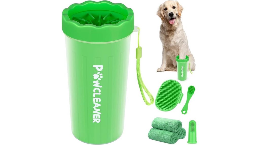 Portable Paw Cleaners Quick Rinse Cups for Muddy Travel Days 9 seven in 1 green paw cleaner