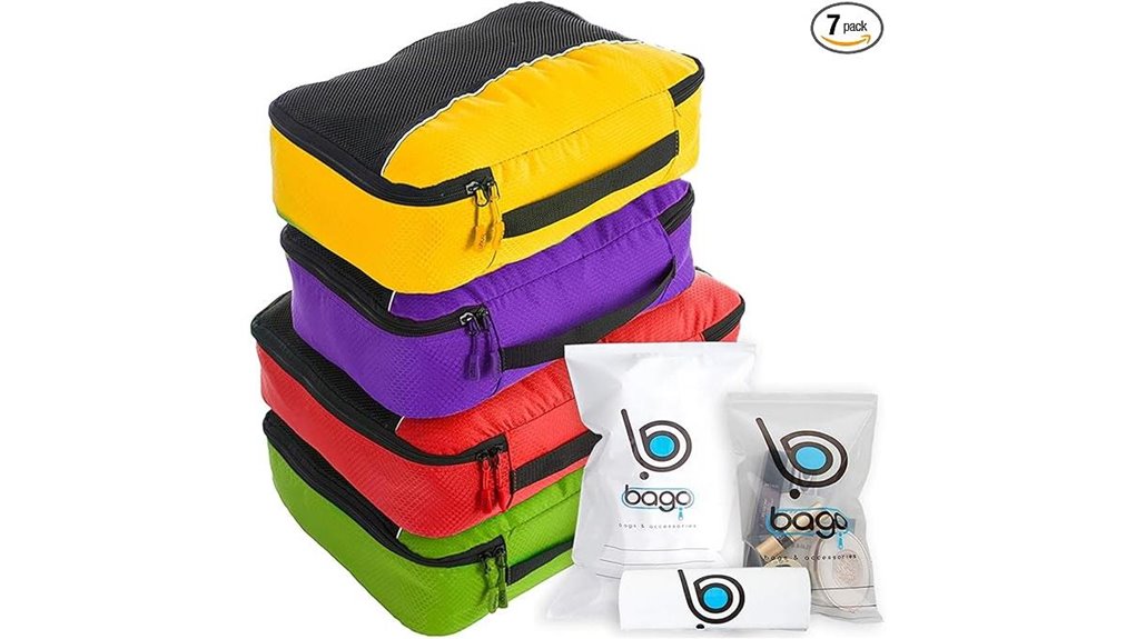 seven piece cubes 3 zip locks