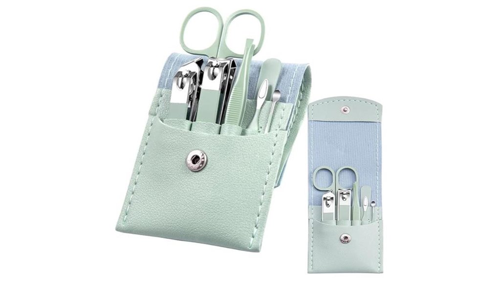 Travel Nail Kits With TSA‑Friendly Capped Tools That Fly Easy 5 seven piece leather bag kit