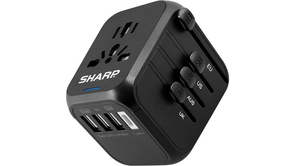 Universal Travel Adapters With Safety Fuses for Peace of Mind 4 sharp universal usb a c adapter