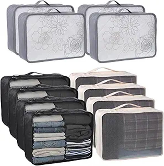 Packing Cube Sets Ideal for 40L Backpacks: Long, Narrow Cubes 9 shenliu 12 pack xl travel