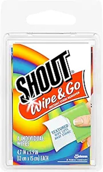 Travel Stain Remover Wipes: On-the-Go Stain Solvers 8 shout instant stain remover