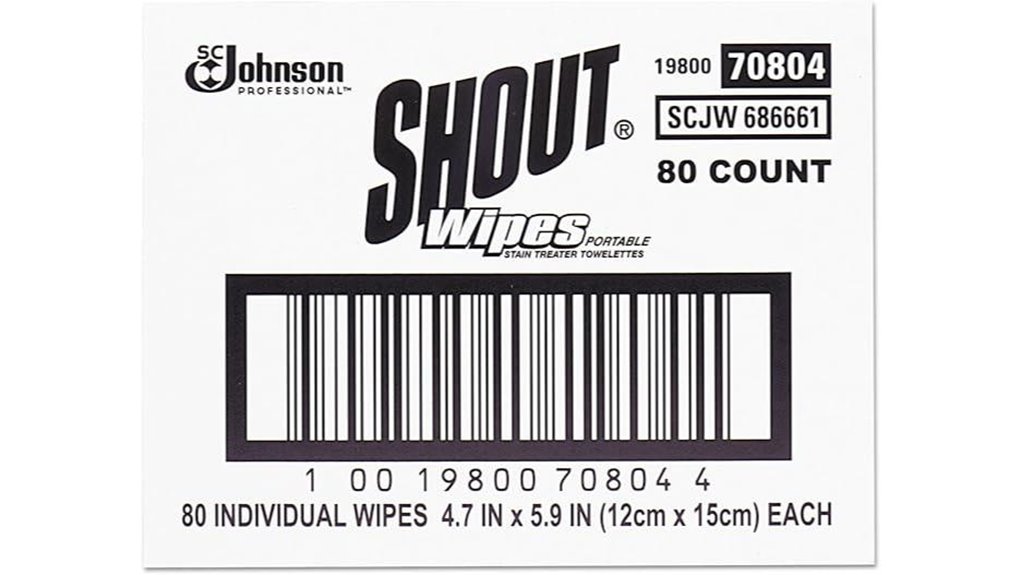 Quick-Travel Stain Remover Wipes That Zap Stains On the Go 7 shout stain wipes 80