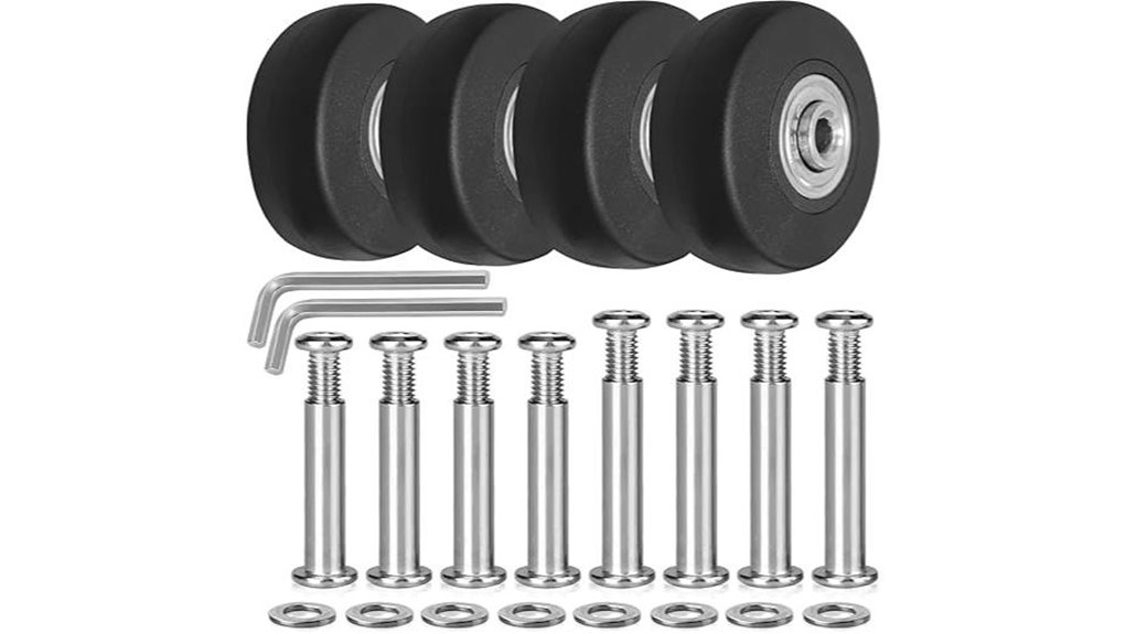 Smart replacement luggage wheels and wheel kits for repairs 11 silent 50mm suitcase wheels