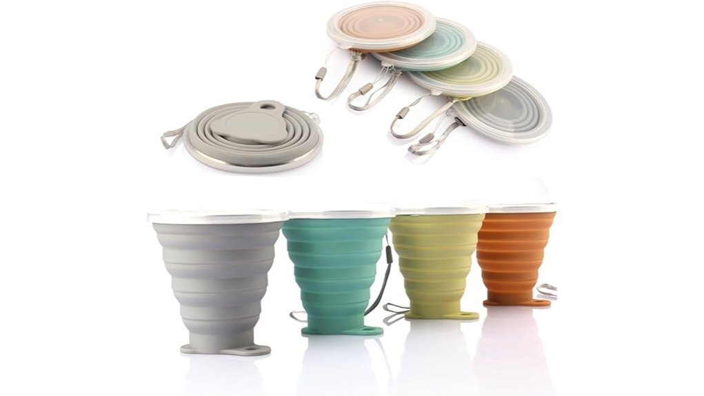 silicone collapsible travel cups