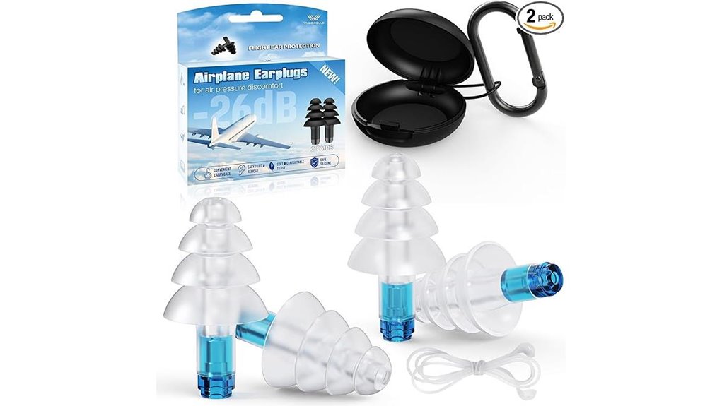 silicone earplugs corded 26db