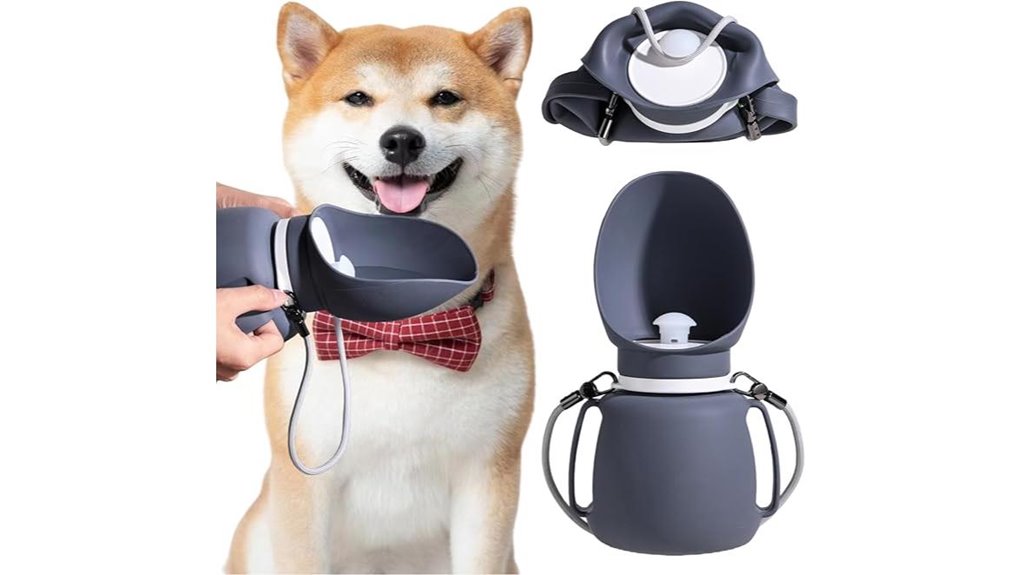 silicone foldable dog bottle