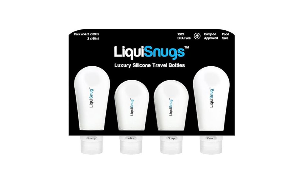 silicone leak proof tsa bottles