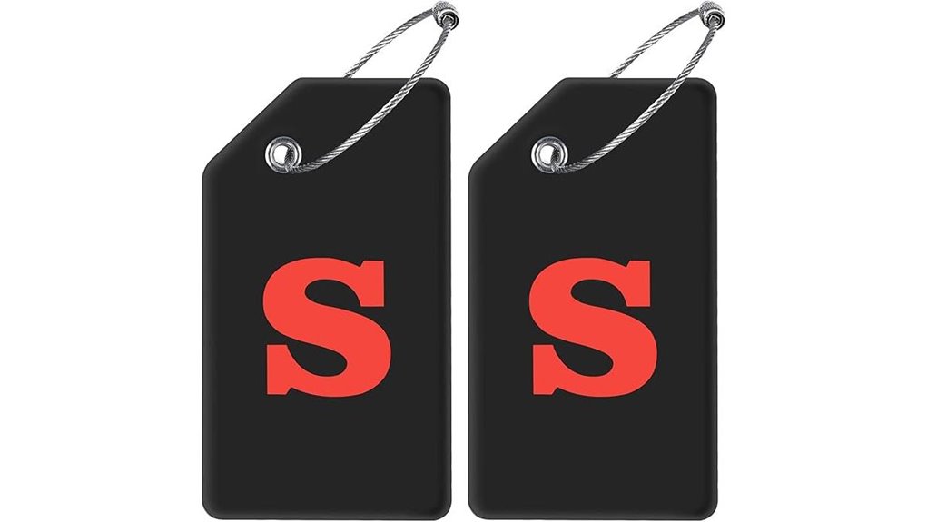 silicone luggage tags metal
