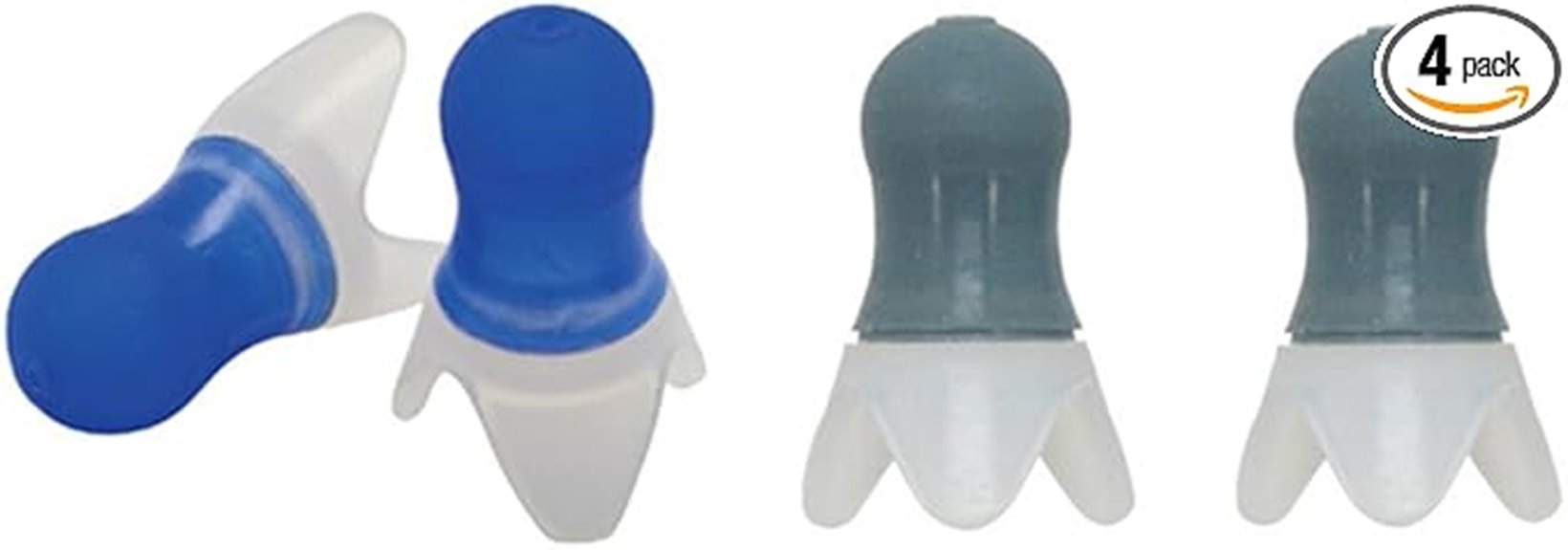 silicone pressure reducing blue gray earplugs