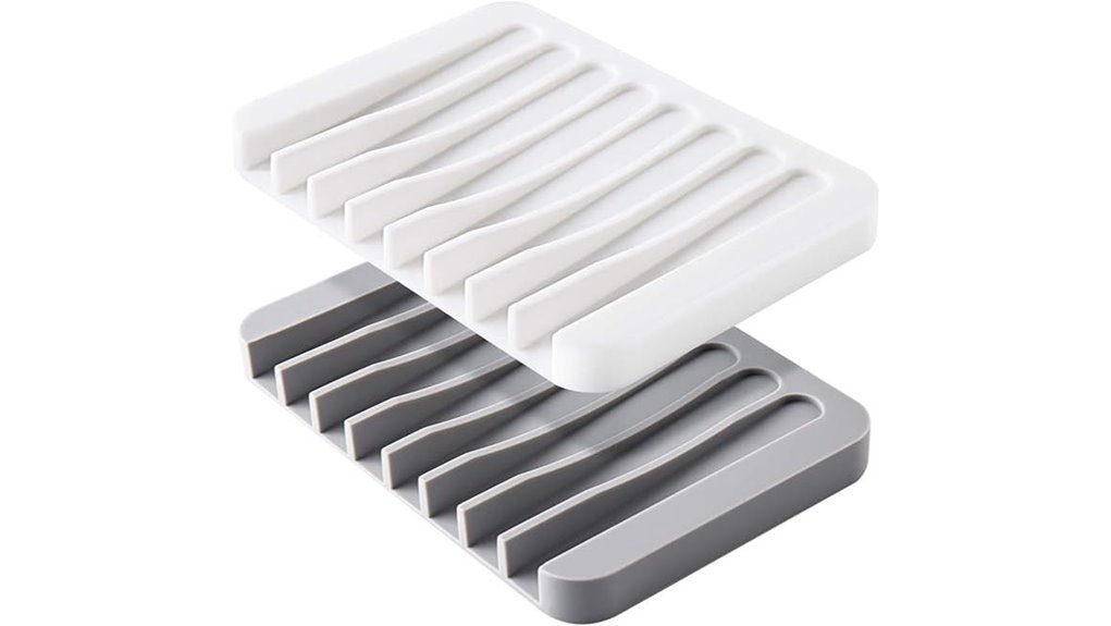 silicone self draining shower holder