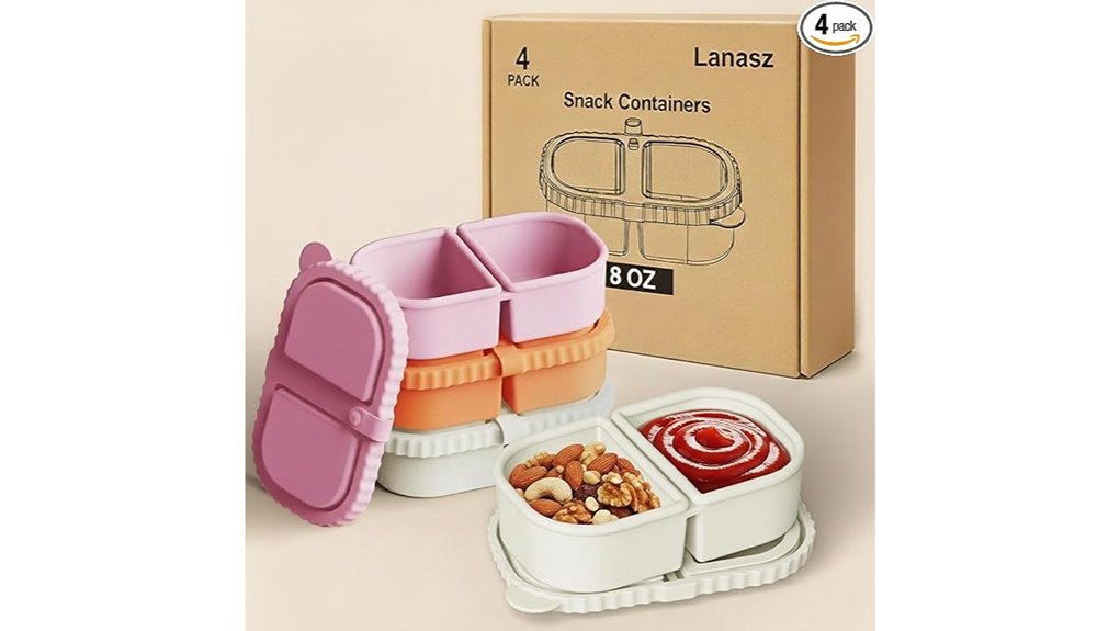 silicone snack containers lids