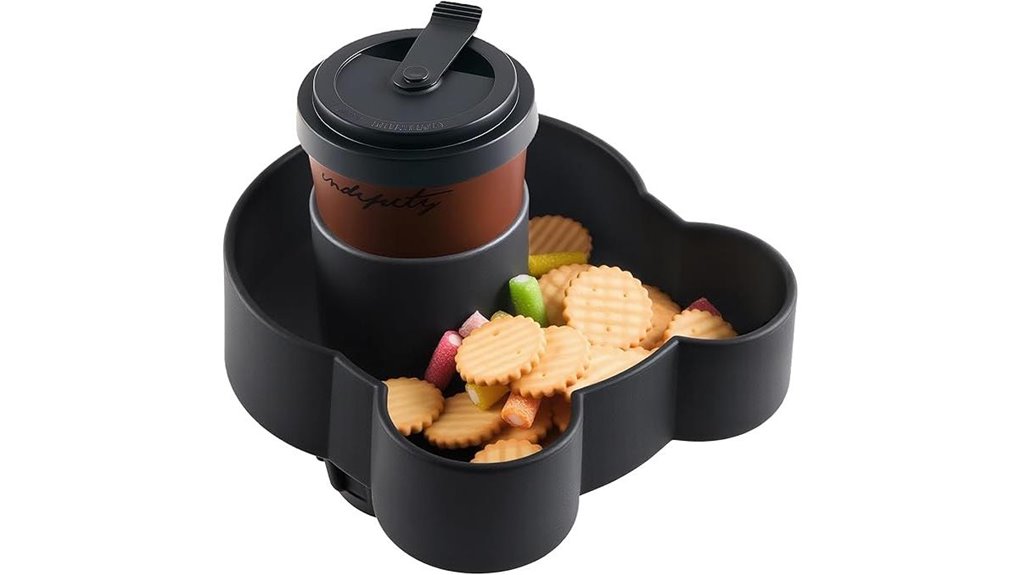 silicone snack tray cupholder