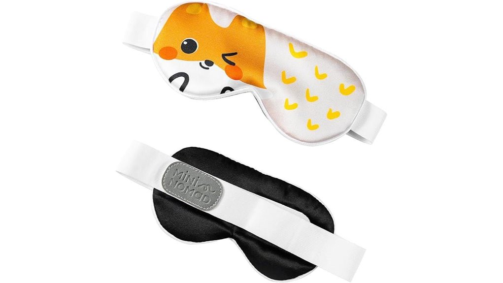 Soft, Adjustable Kids Sleep Masks for Flights Parents Need 4 silk kids sleep light blocking