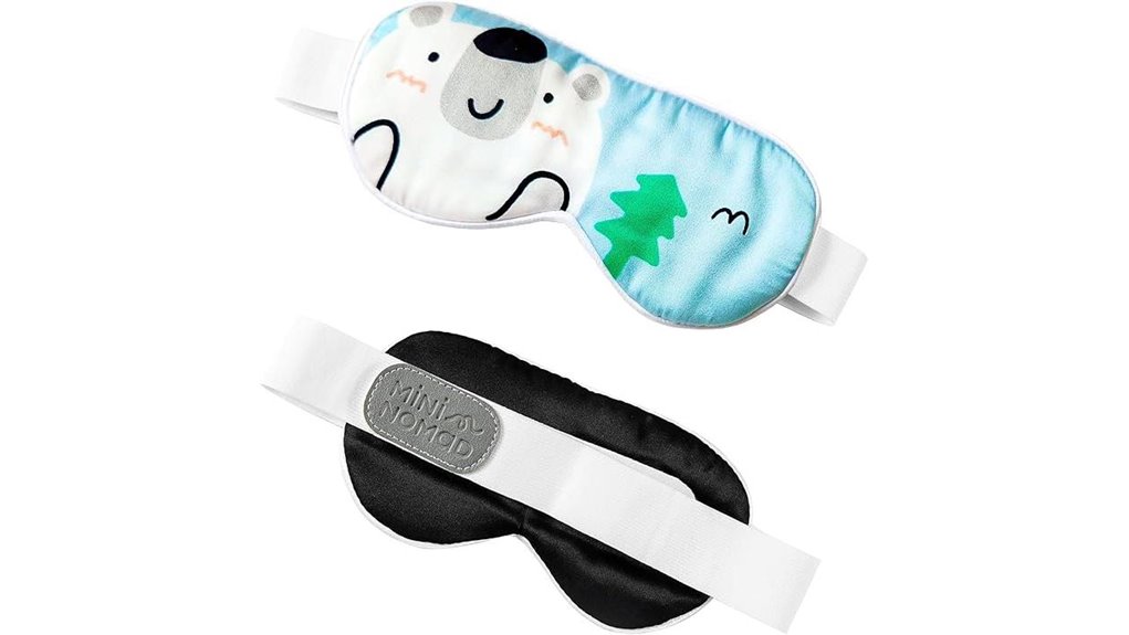 Soft, Adjustable Kids Sleep Masks for Flights Parents Need 2 silk wide baby mask