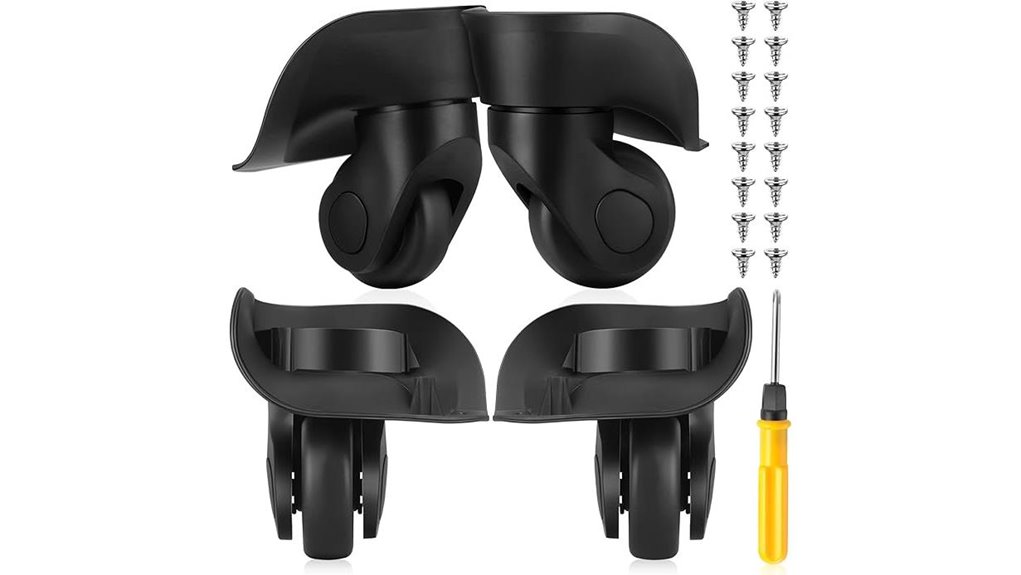 Replacement Luggage Wheels To Keep Your Bags Rolling 10 silkfly black wheel kit