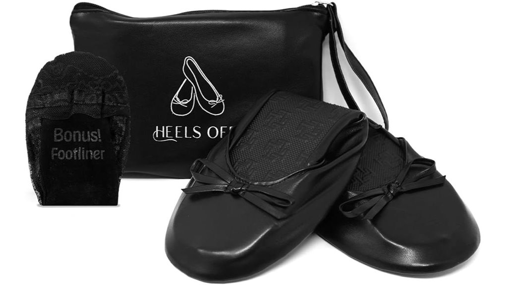 silky foldable ballet flats